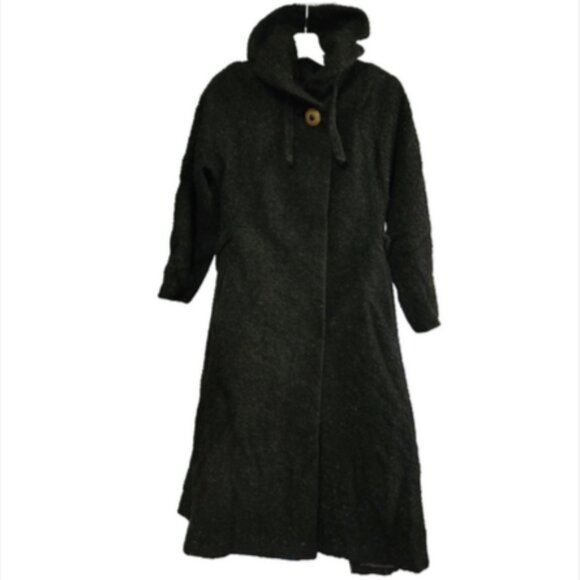 Antique J Johnson & Sons New Haven Ct Jim-Straw Original Women's Black Coat RARE - Picture 1 of 14